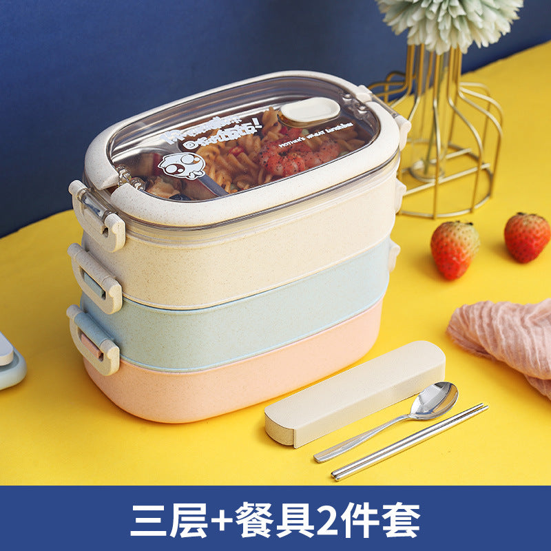 Stainless Steel Insulated Lunch Box Student School Multi-Layer Lunch Box Tableware Bento Food Container Storage Breakfast Boxes