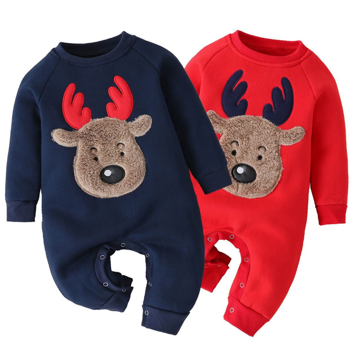 Ins high quality children's clothing export newborn long-sleeved elk crawling clothing baby Christmas clothing