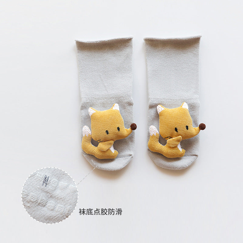 Cartoon doll baby socks dispensing non-slip loose mouth baby socks newborn floor socks