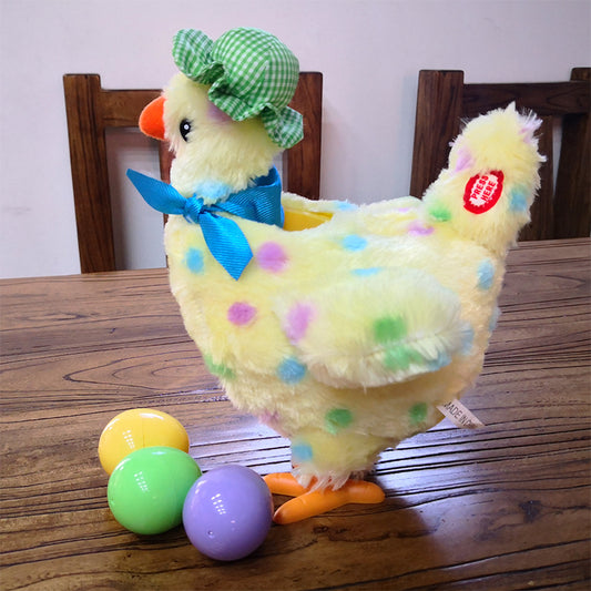 Online hot selling singing and dancing electric plush children's toys gifts gifts music hens funny laying hens