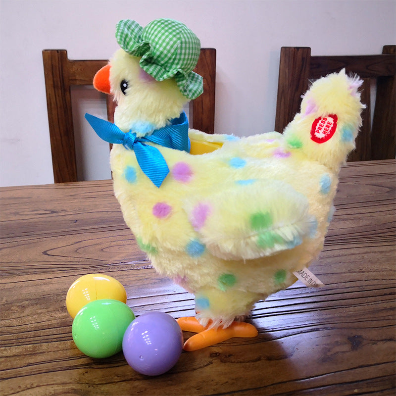 Online hot selling singing and dancing electric plush children's toys gifts gifts music hens funny laying hens