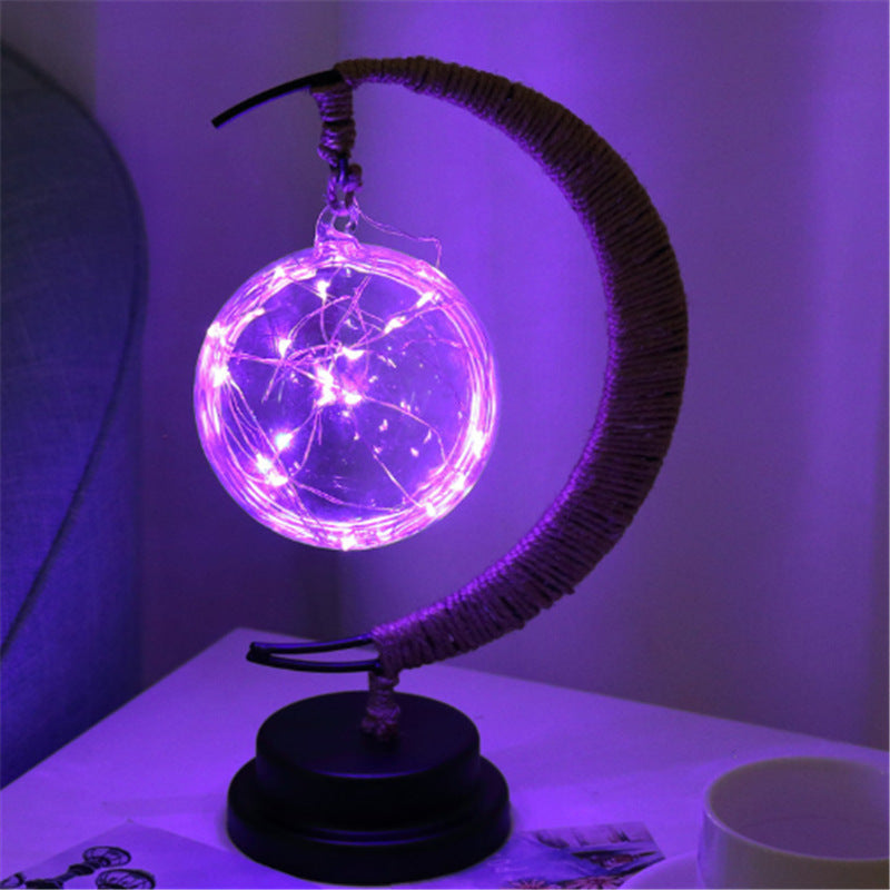 led modeling lights star moon apple christmas decoration lights handmade twine USB iron night light