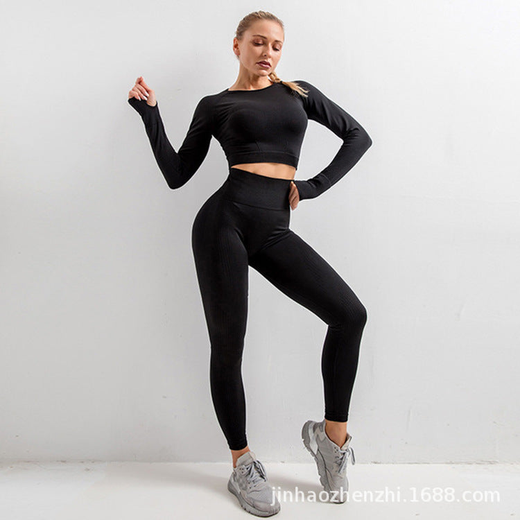 Seamless yoga pants women's sports suits women's tight-fitting gym clothes high-waist slim-fitting sports leggings