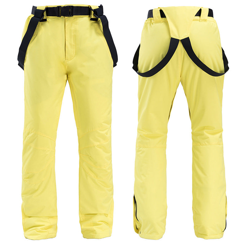 Ski pants, snowboard, ski pants, men and women, windproof, waterproof, warmth, padded suspenders, ski pants