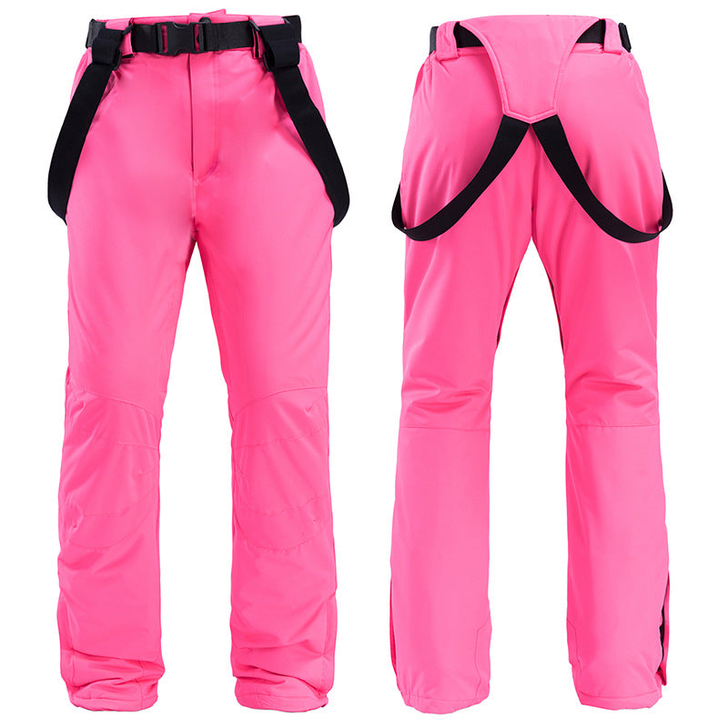 Ski pants, snowboard, ski pants, men and women, windproof, waterproof, warmth, padded suspenders, ski pants