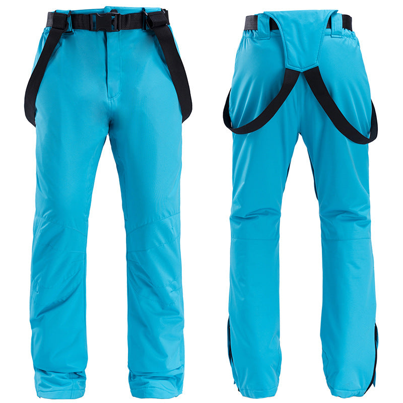 Ski pants, snowboard, ski pants, men and women, windproof, waterproof, warmth, padded suspenders, ski pants