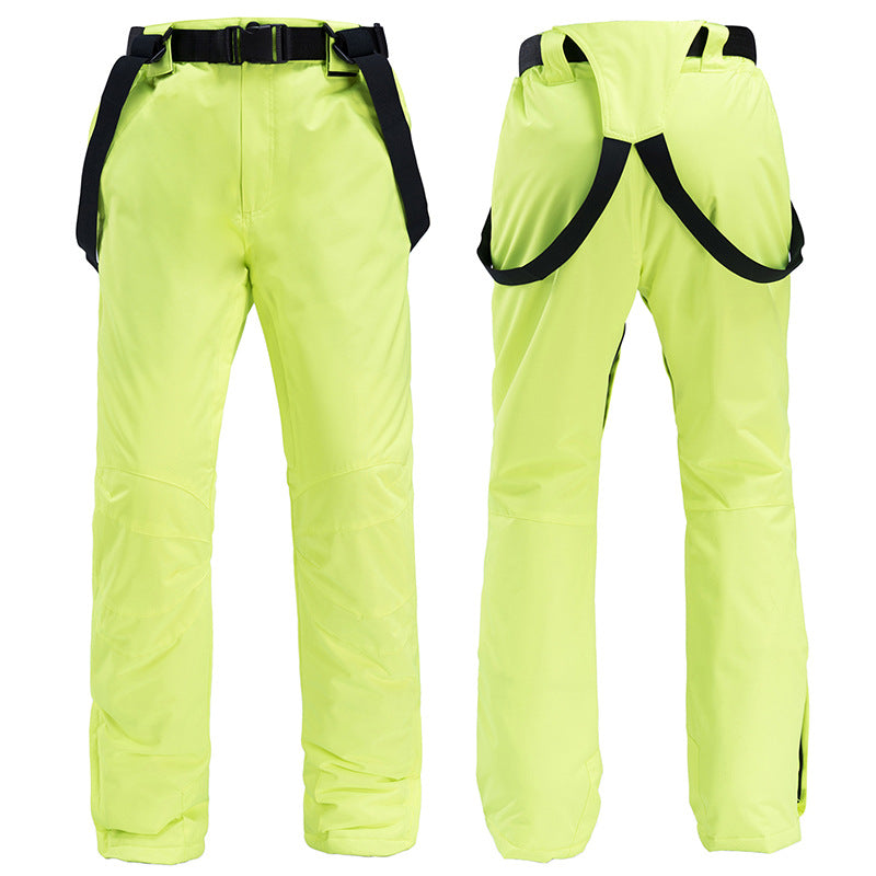 Ski pants, snowboard, ski pants, men and women, windproof, waterproof, warmth, padded suspenders, ski pants