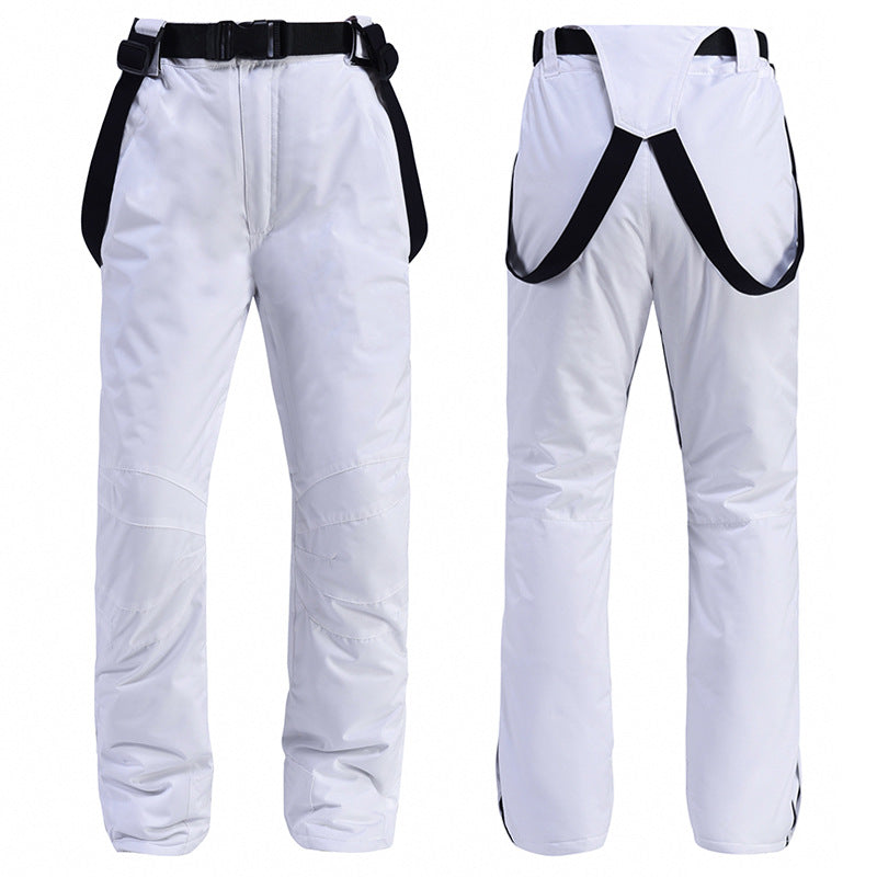 Ski pants, snowboard, ski pants, men and women, windproof, waterproof, warmth, padded suspenders, ski pants