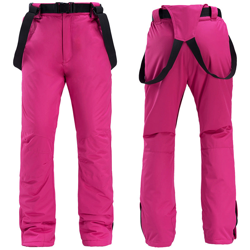 Ski pants, snowboard, ski pants, men and women, windproof, waterproof, warmth, padded suspenders, ski pants