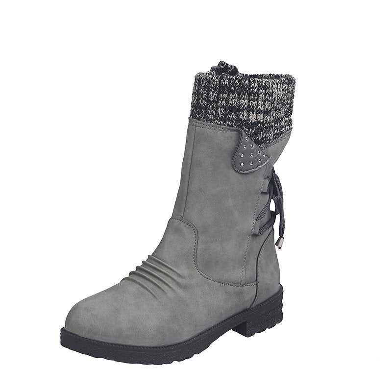 New side zipper square heel female Martin boots