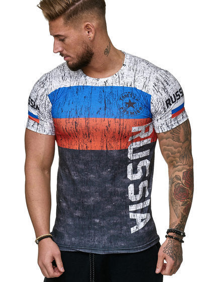 European and American fashion trend World Cup printing t-shirt