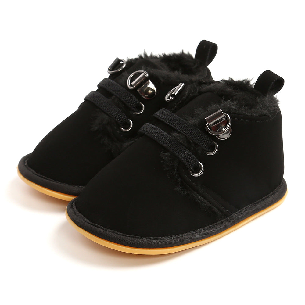 Baby shoes 0-1 year old rubber-soled toddler shoes