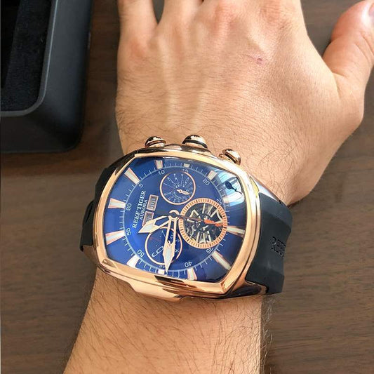 Refu Tiger Men's Fashion Personality Big Dial Automatic Mechanical Watch Watch Male Rubber Band