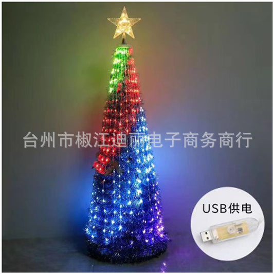 New cross-border RGB point control copper wire lamp string lights modeling lights Christmas tree decoration lights set ornaments holiday lights