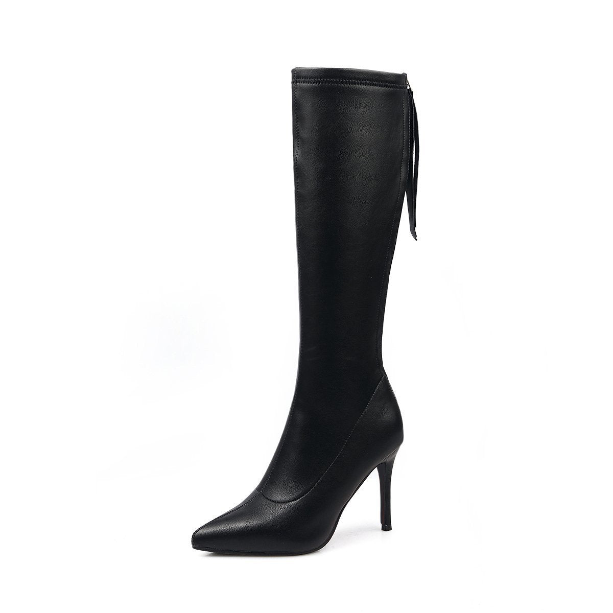 Slender legs are thin and sexy pointed high boots new stiletto high-heeled boots women's elastic boots