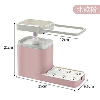 Kitchen press liquid box Wipe arrangement rack Sponge drain rack Dishwashing countertop rag hanger storage artifact