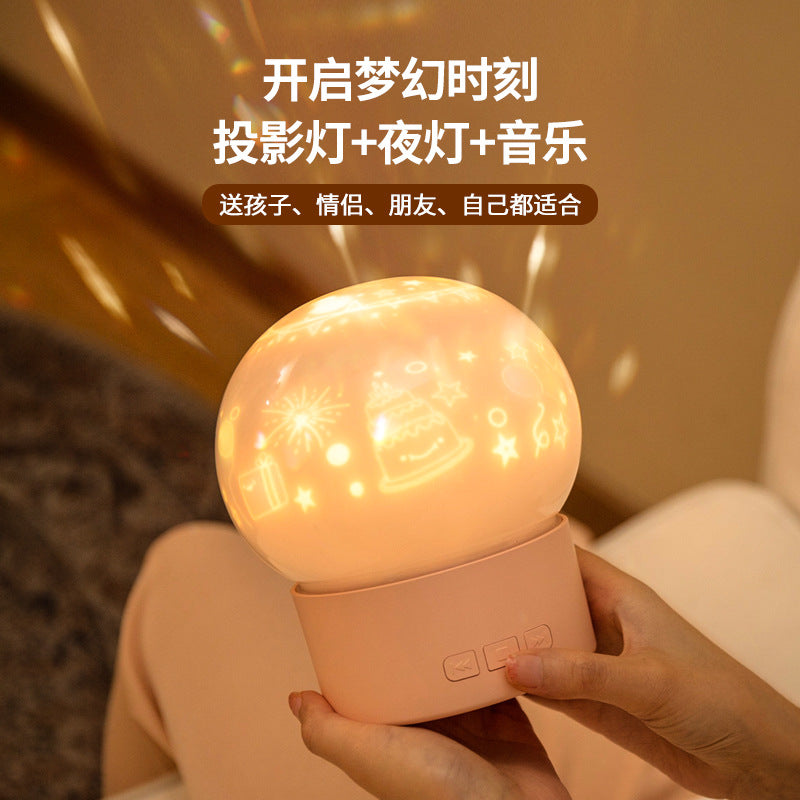 New Christmas Halloween projection lamp led rotating music starry sky usb creative film night light