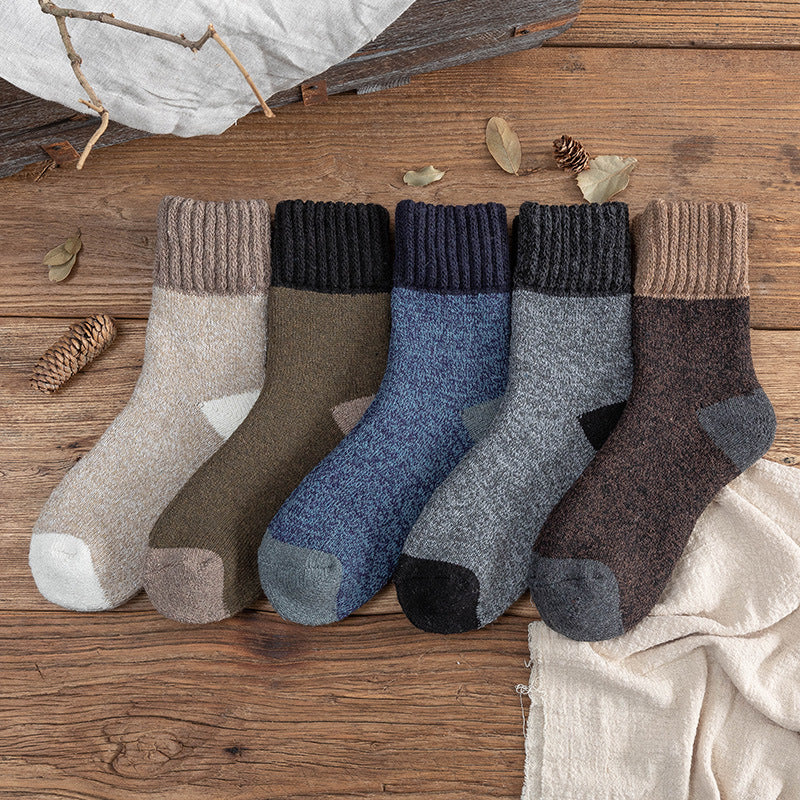 Men's new thick terry warm socks, super thick tube socks, extra thick snow wool socks