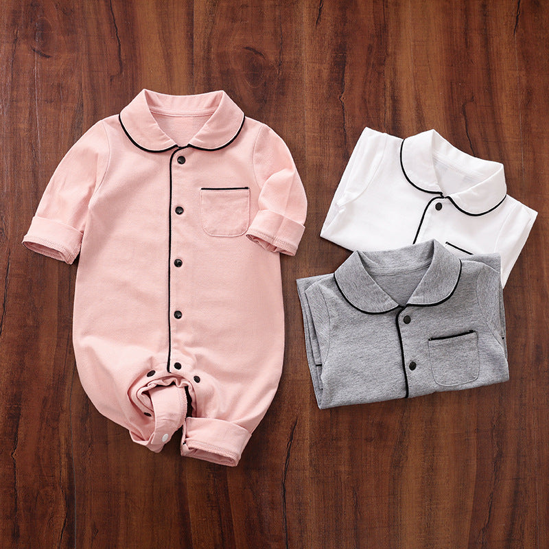 Cross-border spring and autumn baby one-piece romper, foreign trade casual and comfortable clothes, baby pajamas, romper factory wholesale