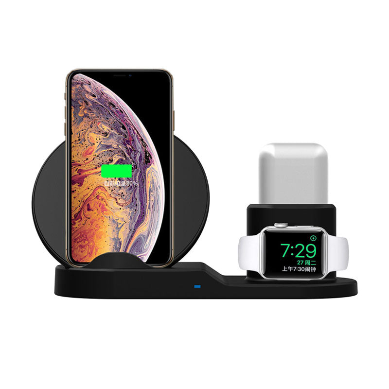 Three-in-one wireless charger desktop fast charging stand for Apple Watch headset