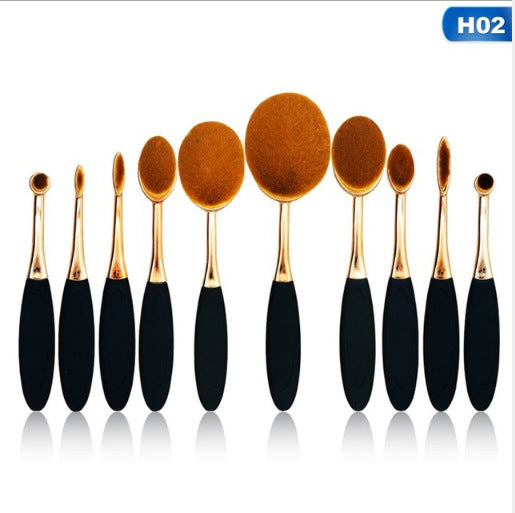 Cross-border hot sale 5-piece toothbrush type makeup brush makeup brush beauty tool cosmetic brush beginner