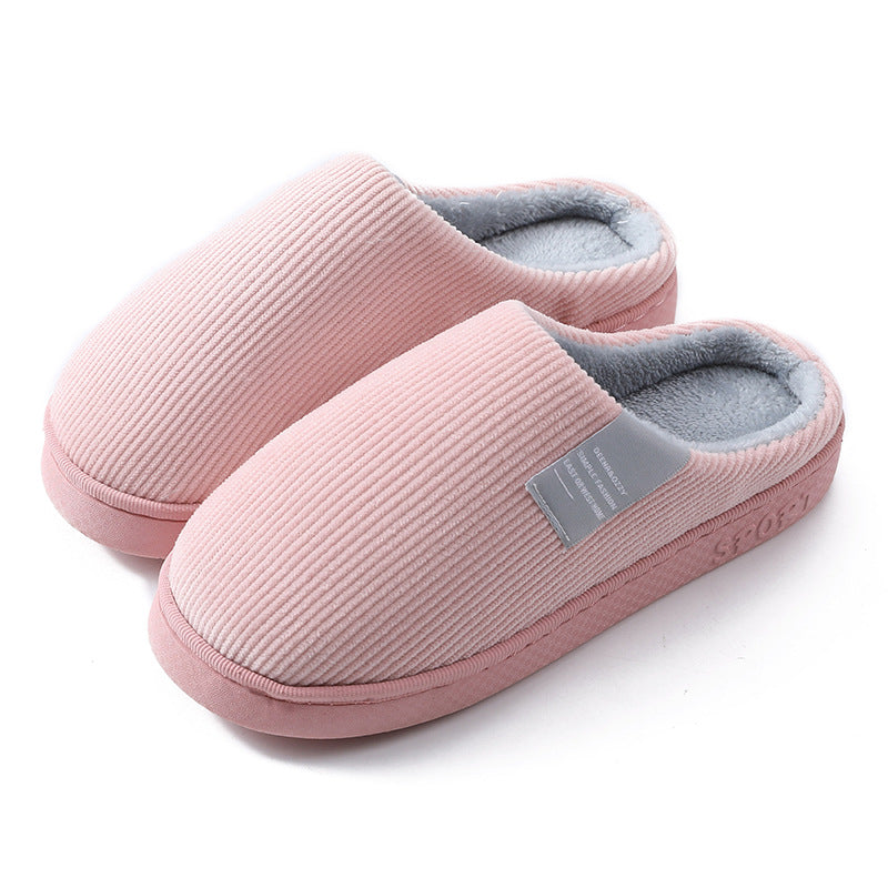 European and American home indoor warmth couple plush household non-slip platform confinement shoes