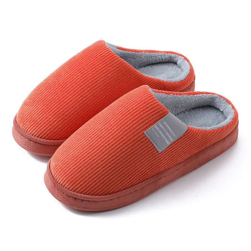 European and American home indoor warmth couple plush household non-slip platform confinement shoes