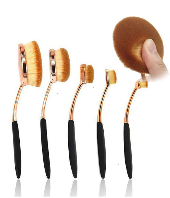 Cross-border hot sale 5-piece toothbrush type makeup brush makeup brush beauty tool cosmetic brush beginner