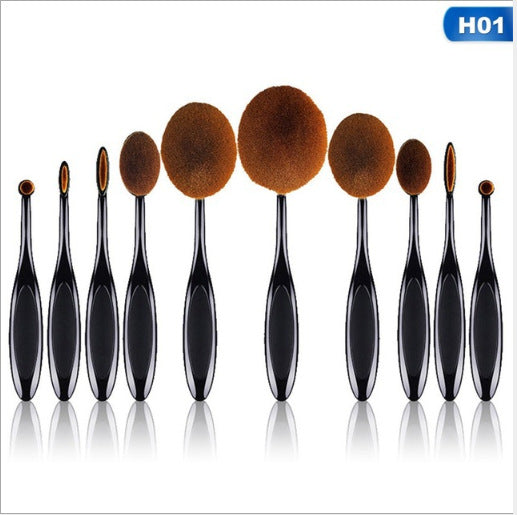 Cross-border hot sale 5-piece toothbrush type makeup brush makeup brush beauty tool cosmetic brush beginner