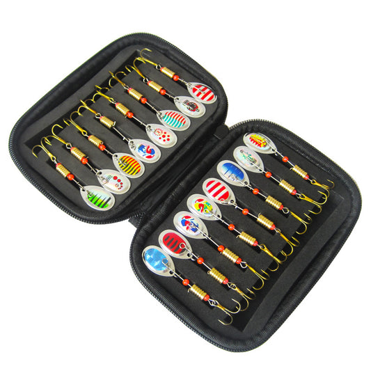 Luya Bait Composite Rotating Sequin Set 16 Hand-cranked Luya Bait Sequin Pack Imitation Fake Bait Set