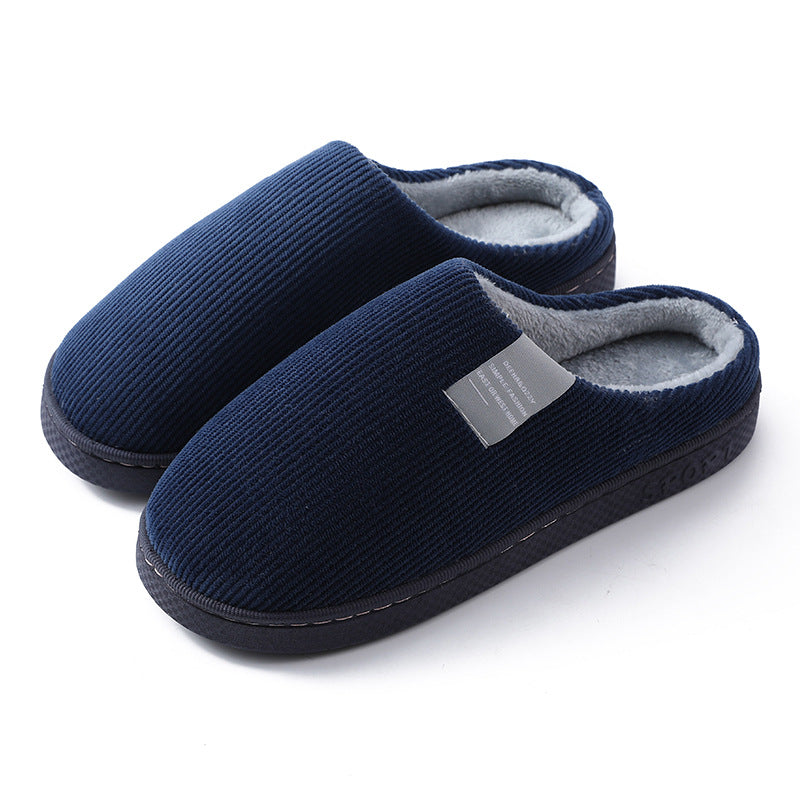 European and American home indoor warmth couple plush household non-slip platform confinement shoes