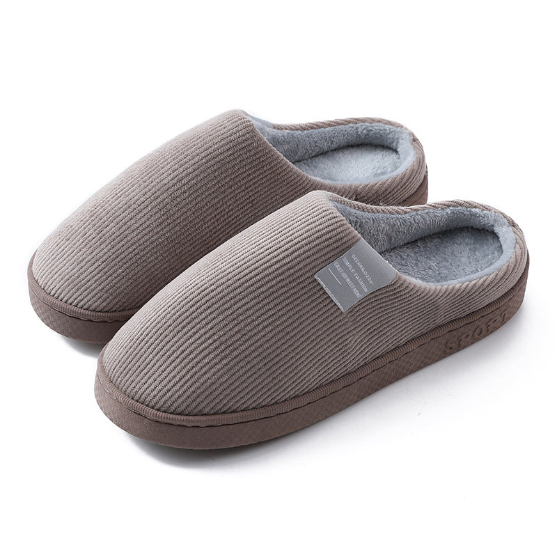 European and American home indoor warmth couple plush household non-slip platform confinement shoes