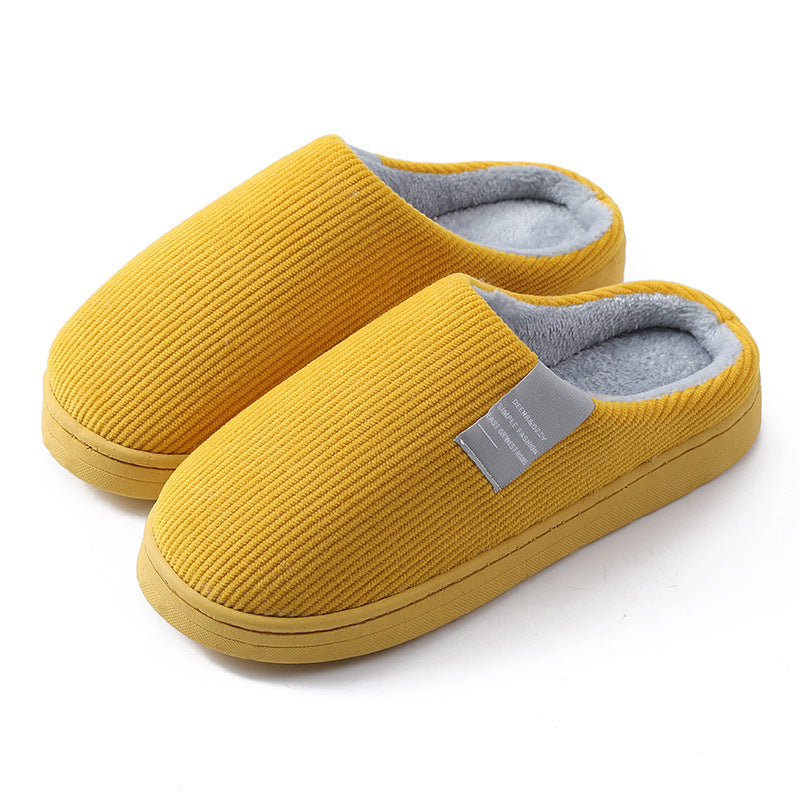 European and American home indoor warmth couple plush household non-slip platform confinement shoes