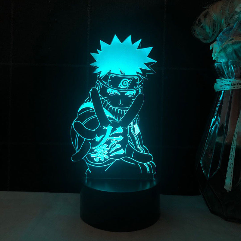 Naruto Anime 3d Led Night Light Third Squad Kakashi Sasuke Naruto Sakura Children's Christmas Gifts