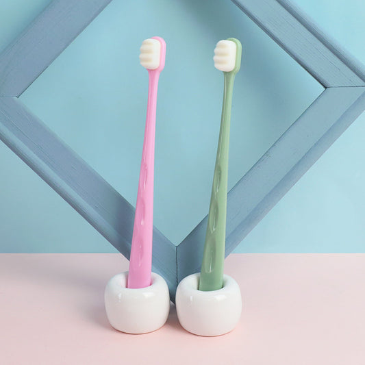 Home-specific multi-hair toothbrush Macaron color super dense velvet feeling adult soft toothbrush independent packaging