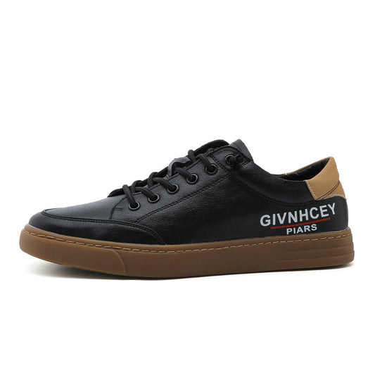 New leather men's casual trendy shoes