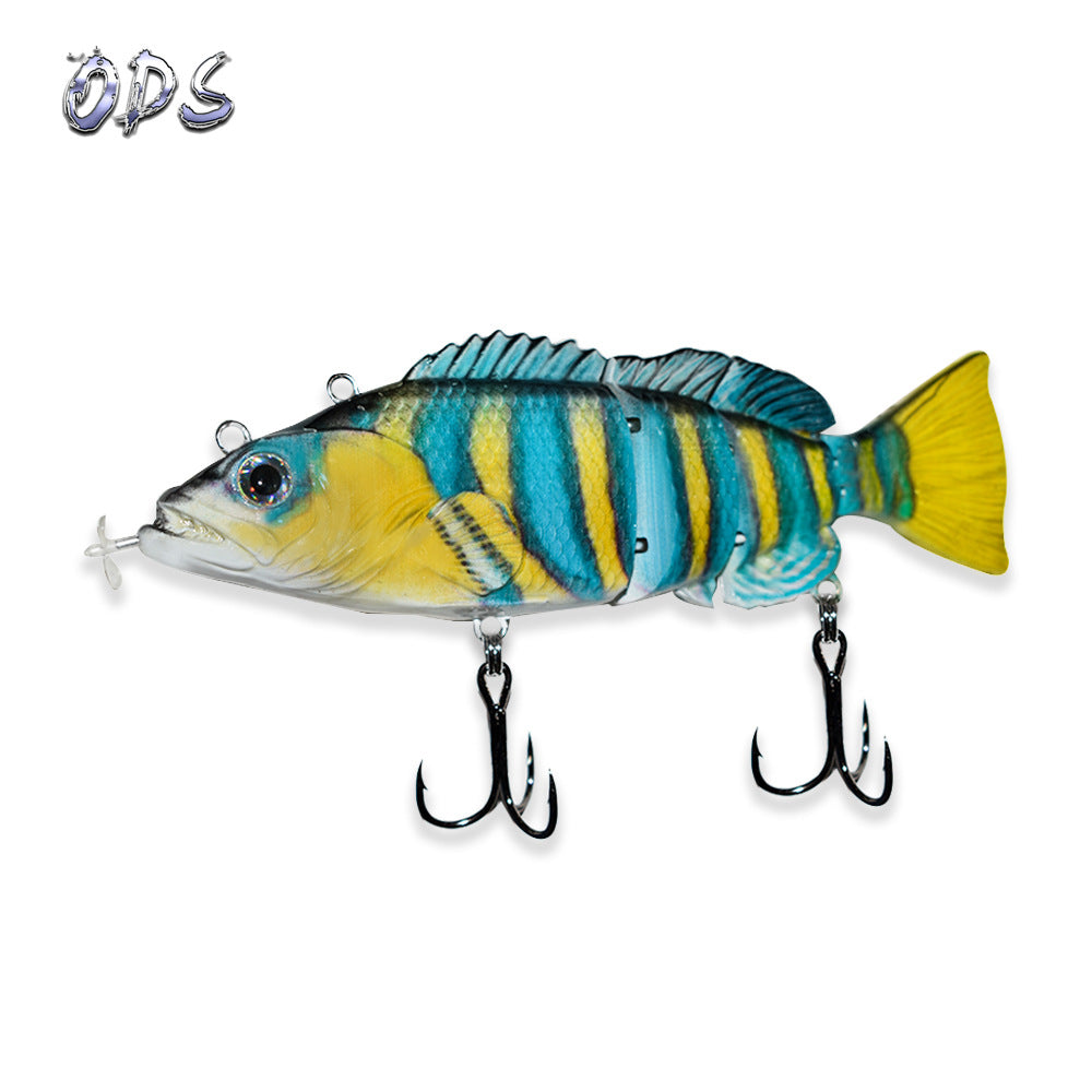 Rechargeable knotty fish green LED luminous simulation hard bait swimming bait propeller electric lure knotty fish