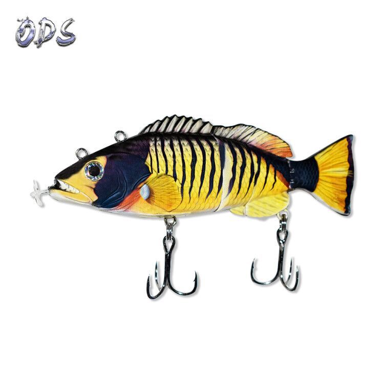 Rechargeable knotty fish green LED luminous simulation hard bait swimming bait propeller electric lure knotty fish