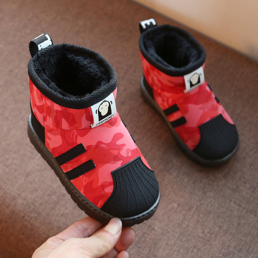 Children snow boots waterproof non-slip baby soft sole shoes