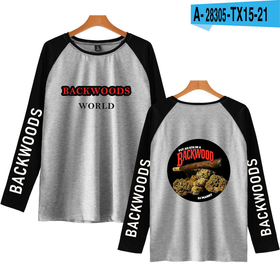 Cross-border new BACKWOODS cigar shoulder long-sleeved T-shirt