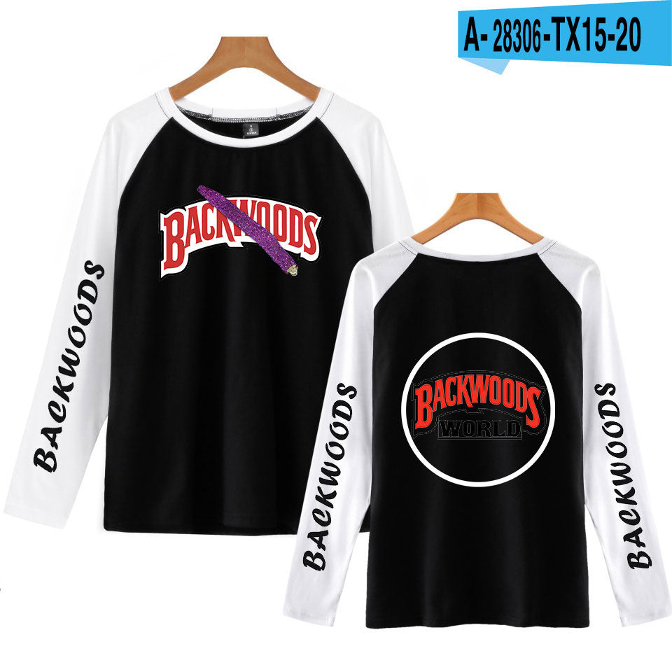 Cross-border new BACKWOODS cigar shoulder long-sleeved T-shirt