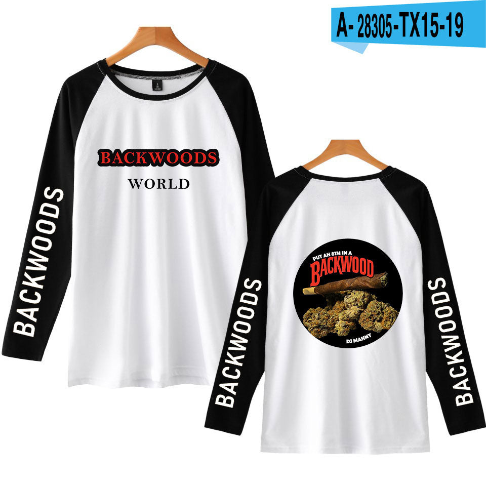 Cross-border new BACKWOODS cigar shoulder long-sleeved T-shirt