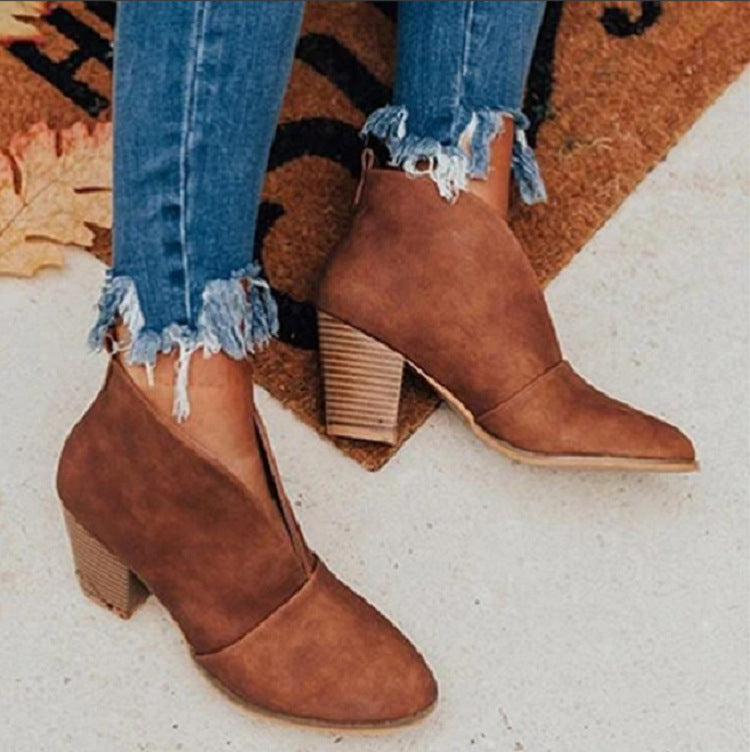 Fashion comfortable slip-on fashion women's boots