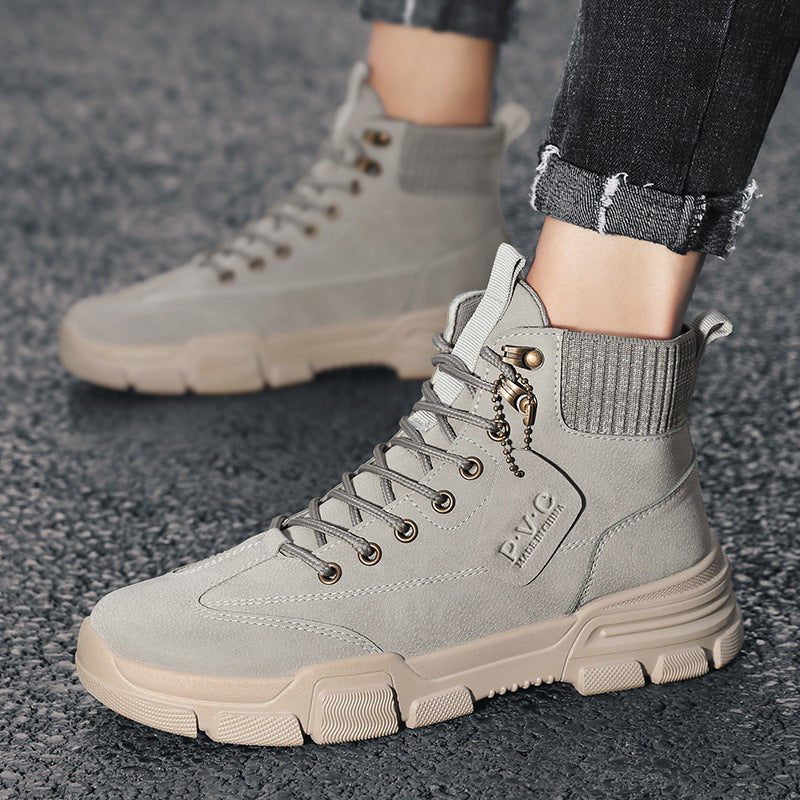 New high-top Martin boots men's autumn Korean version of the trend of casual tooling boots wild men's trendy shoes