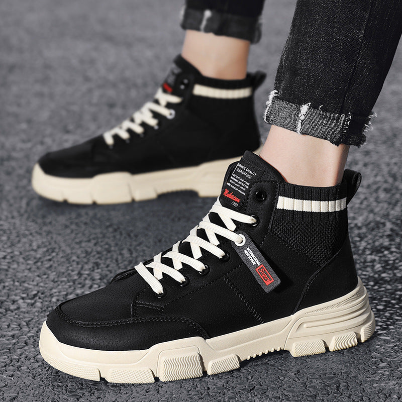 New high-top Martin boots men's autumn Korean version of the trend of casual tooling boots wild men's trendy shoes