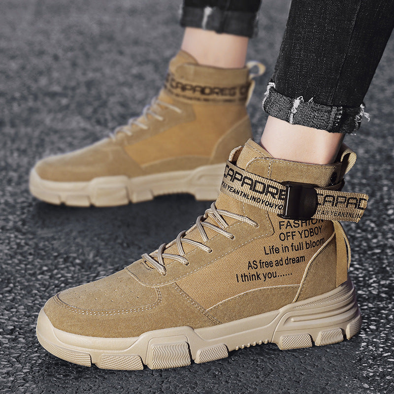 New high-top Martin boots men's autumn Korean version of the trend of casual tooling boots wild men's trendy shoes