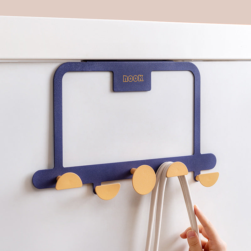 Sunrise wrought iron seamless nail-free door rear hook rack hanger hook creative bathroom kitchen hook clothes hanger