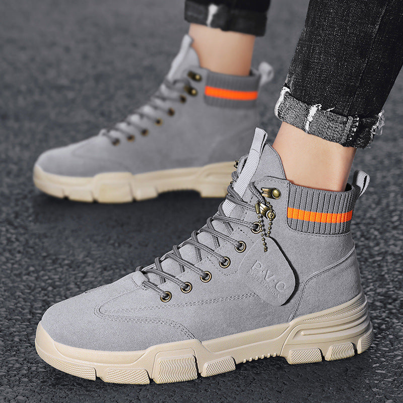 New high-top Martin boots men's autumn Korean version of the trend of casual tooling boots wild men's trendy shoes