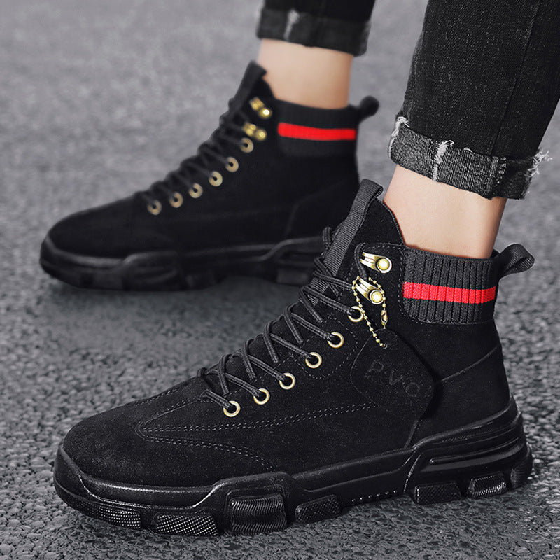 New high-top Martin boots men's autumn Korean version of the trend of casual tooling boots wild men's trendy shoes