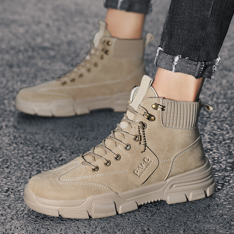 New high-top Martin boots men's autumn Korean version of the trend of casual tooling boots wild men's trendy shoes